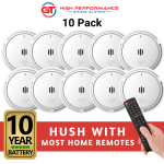 Photoelectric Smoke Detectors GT Wireless Interconnected with 10 year battery x 10 pack
