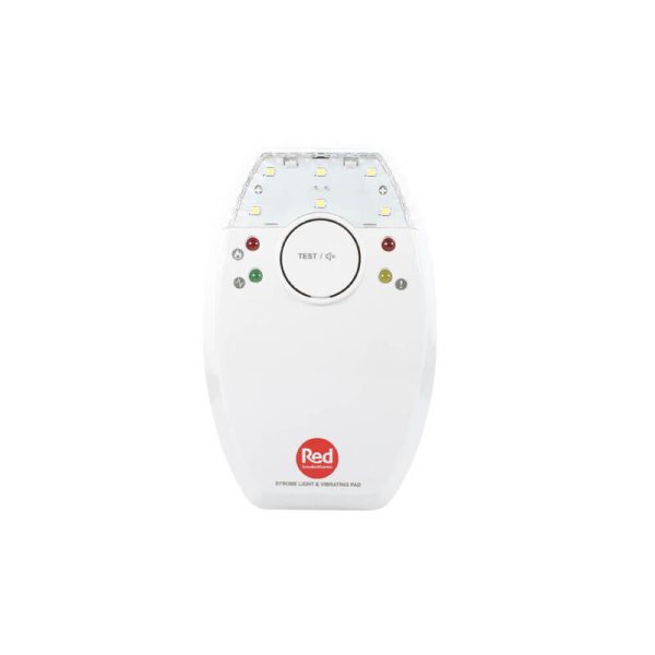 Red smoke alarm strobe light for deaf and hard of hearing