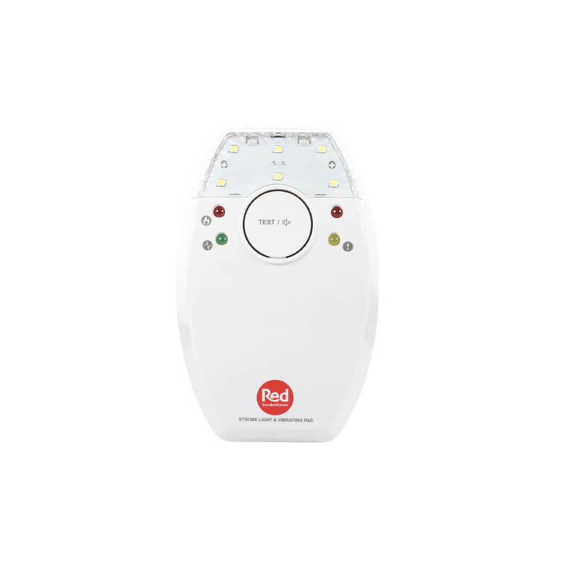 Red smoke alarm strobe light for deaf and hard of hearing