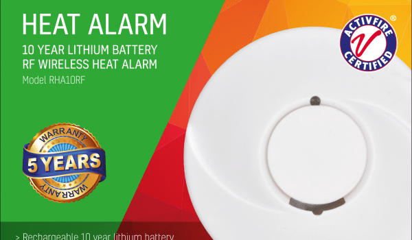 Red Heat Alarm - 10 Year Lithium Battery RF Wireless