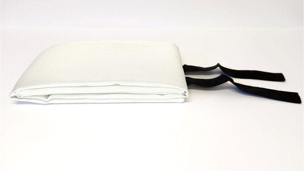 ZEN fire blanket - side view with pull down tabs