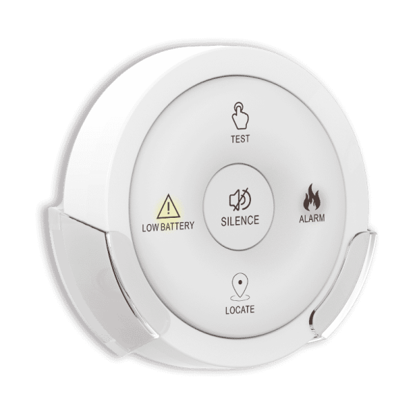 Emerald Interconnected Smoke Alarms Wireless Remote Control - Side Angle View