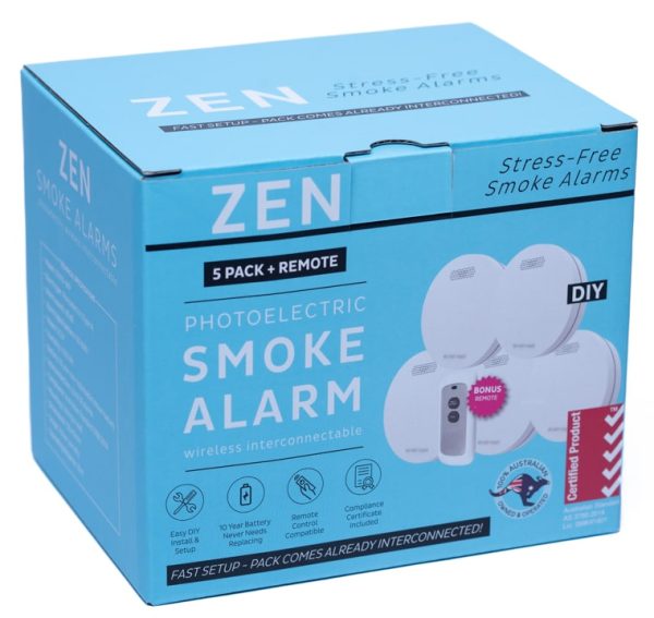 Interconnected Smoke Alarms - 5 Pack - Front Box Image