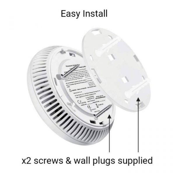 easy install wireless interconnected photoelectric smoke alarm