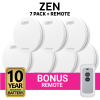Zen Photoelectric Smoke Alarm - 7 pack with bonus remote