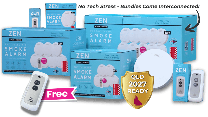 ZEN Photoelectric Interconnected Smoke Alarms - QLD 2027 Ready